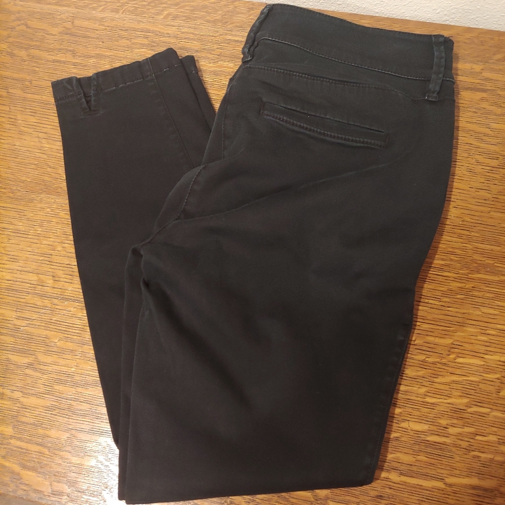 Loft Marisa Cut Ankle Skinny Pants Size 8 Petite Black